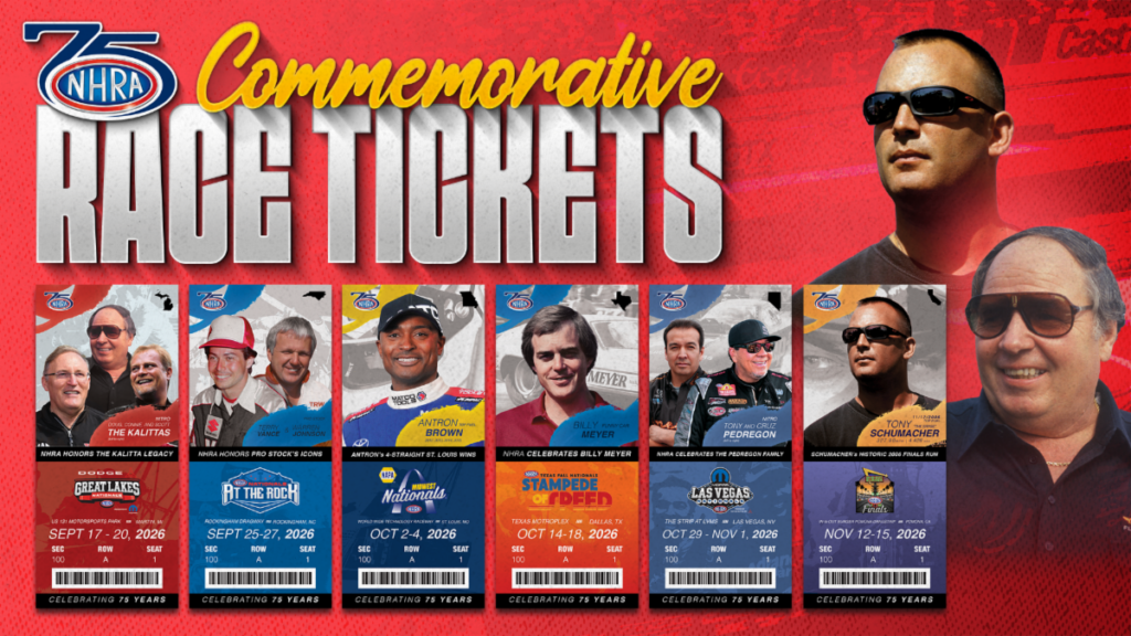 nhra commemorative tickets