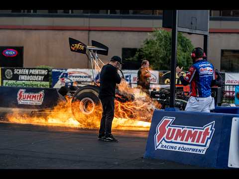 ACCIDENTAL FIRE BURNOUT! Tim Barone's Fuel Altered Put On A Show 🔥🏁